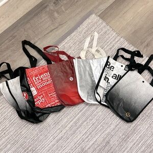 Set of 6 Lululemon Shopping Bags